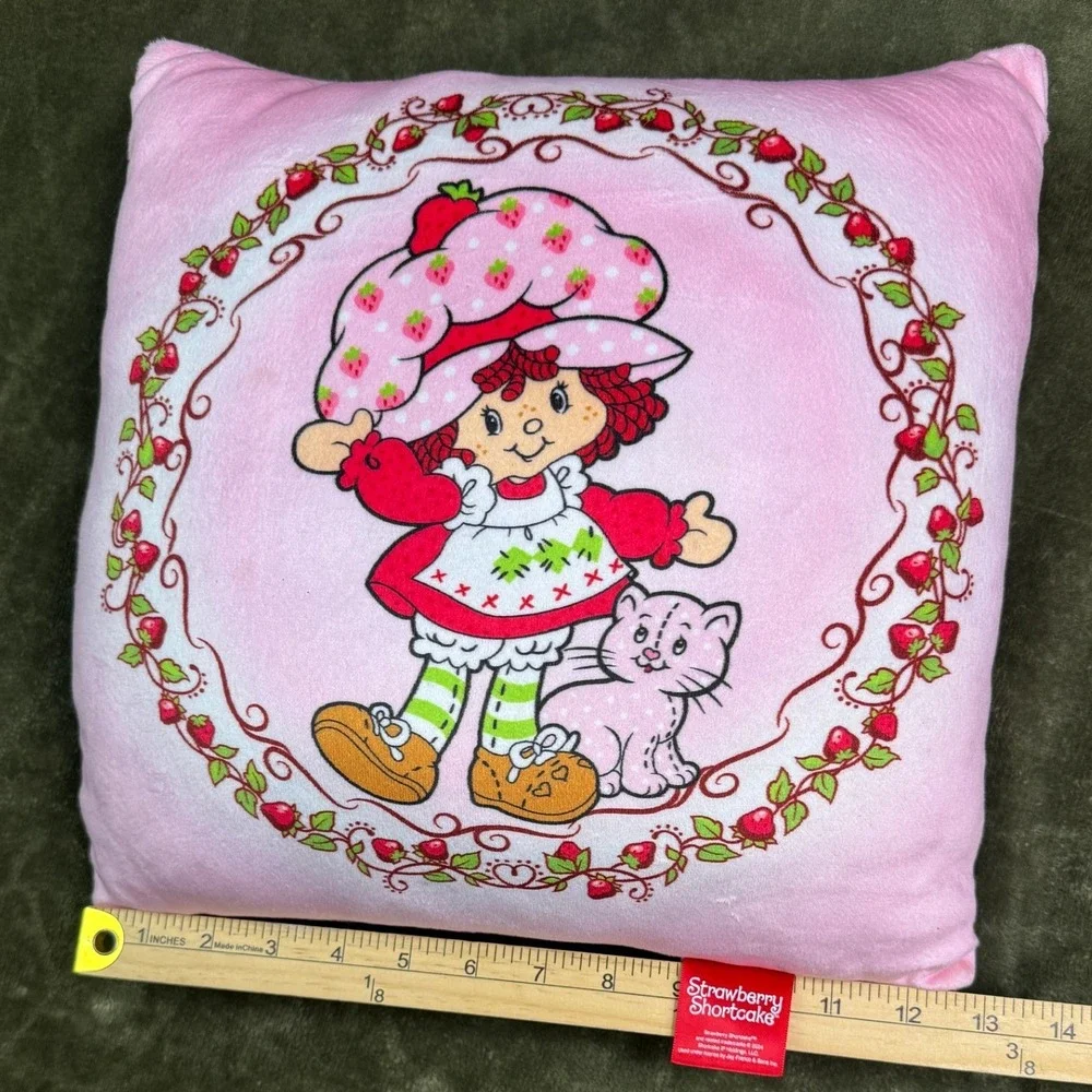 Strawberry Shortcake Pink Plush Decorative Throw Pillow Retro 2024 Jay Franco